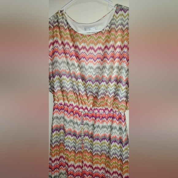 London Times Womens Dress 6P Petite Multicolor Lined Round Neck Pullover - Picture 2 of 13